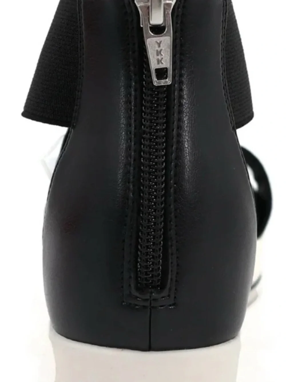 Time and Tru Black Elastic Crisscross Wedge Sandal - Picture 6 of 11